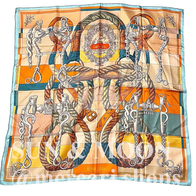 美品 HERMES エルメス カレ90 ダブルフェイス デッラ カヴァッレリア