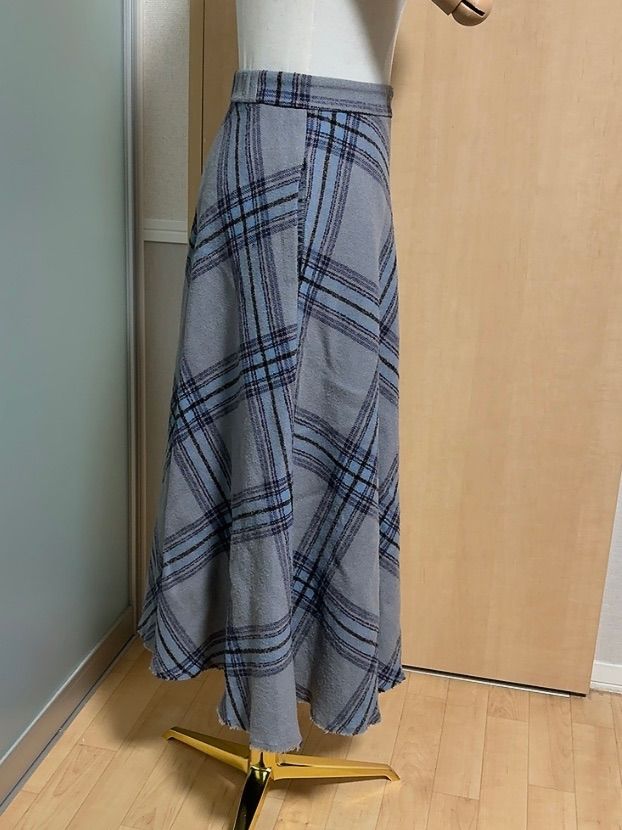 FRAY I.D ウールロングフ スカート グレー 3335 GULLKHAN_COM