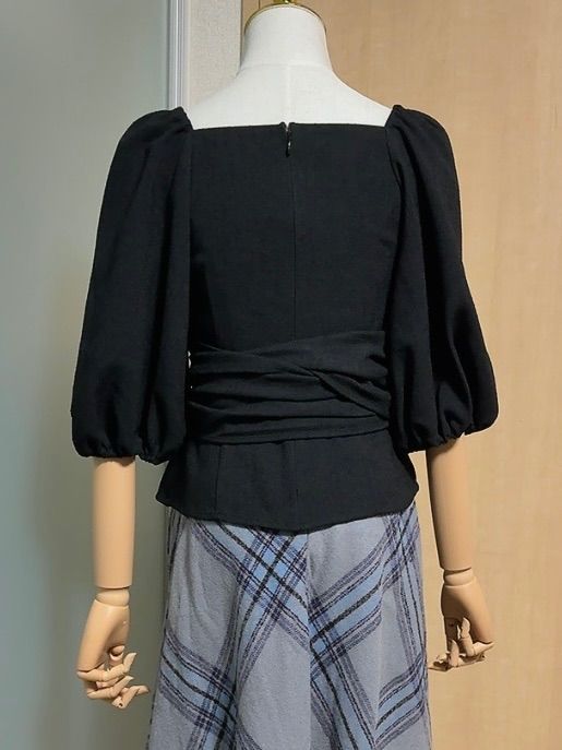 I.D カシュクールツイードブラウス