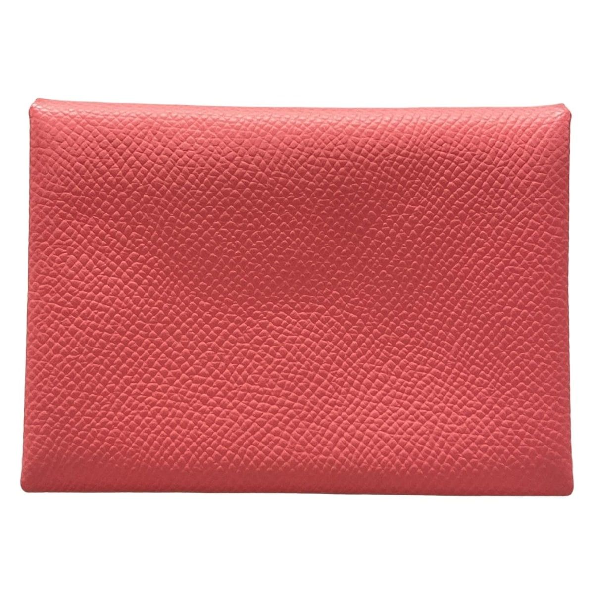 HERMES エルメス コインケース カルヴィ デュオ ローズアザレ シルバー金具