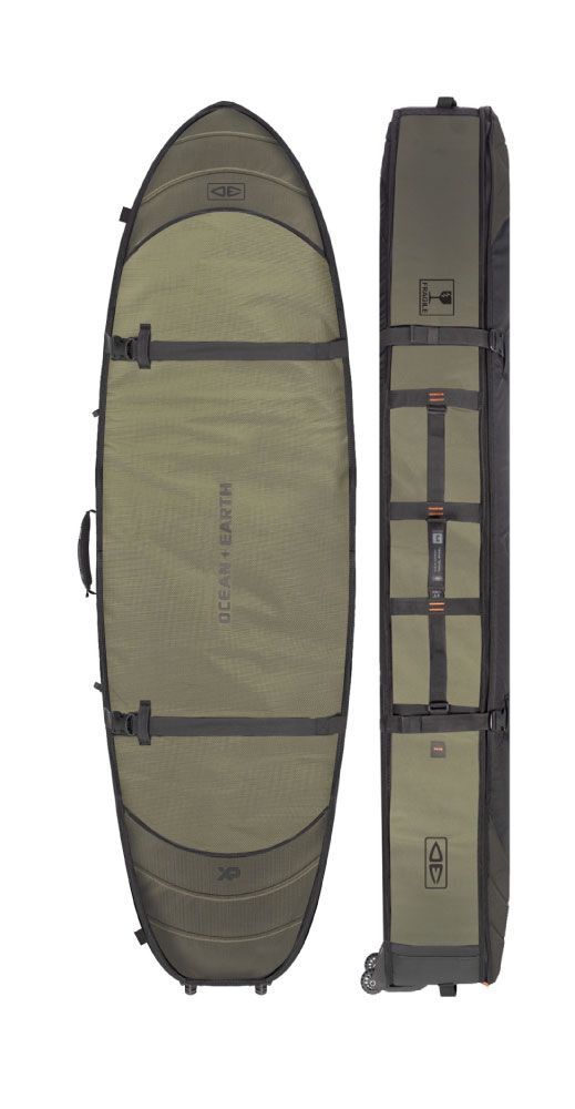 O-E HYPA FISH SHORT TRAVEL COVER WHEEL 7.0ft｜3本収納 オーシャンアンドアース トラベルケース 7 カーキ