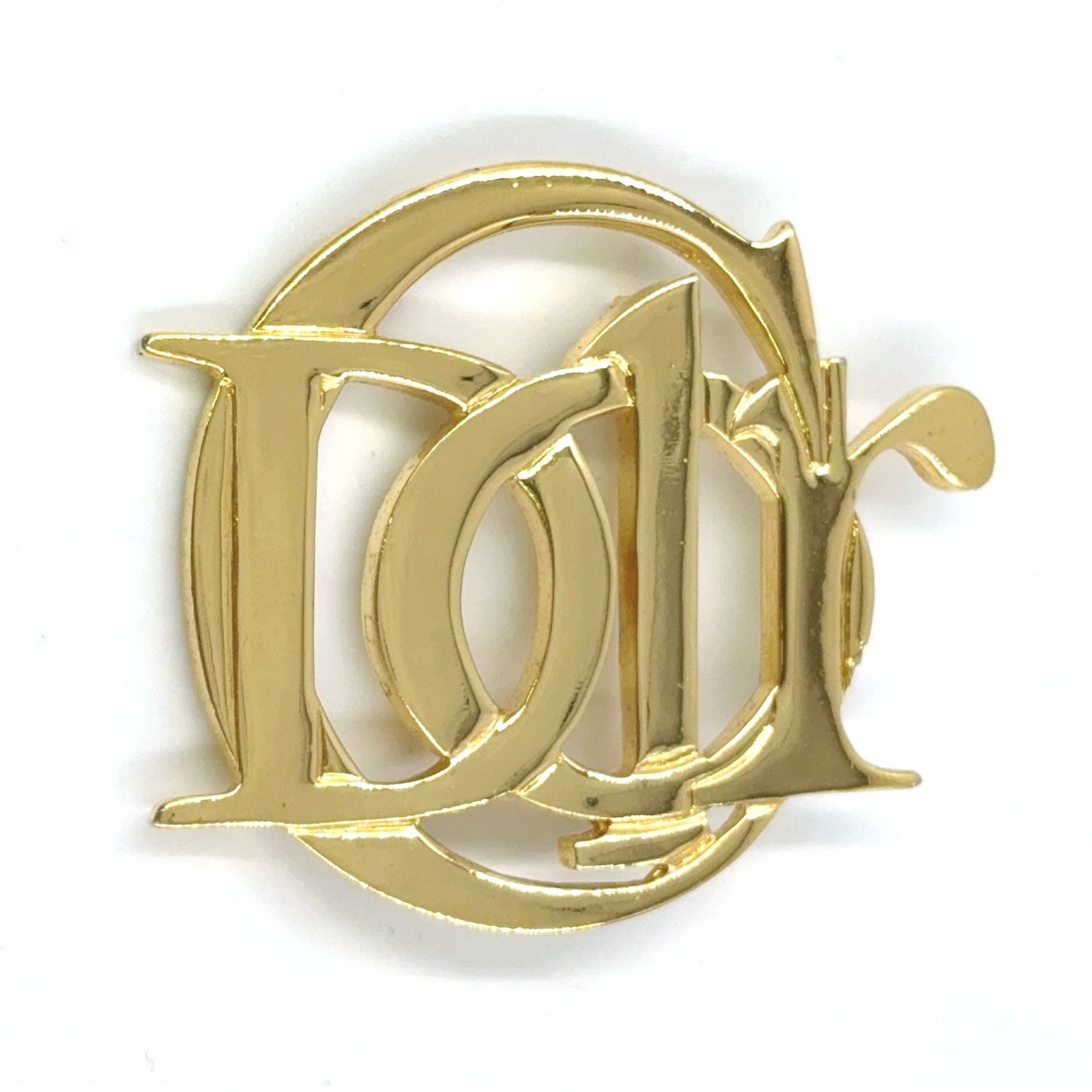 Christian Dior ロゴ GP ゴールド ピンブローチ