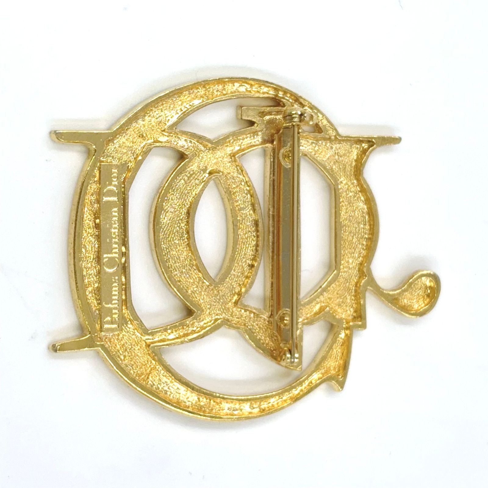 Christian Dior ロゴ GP ゴールド ピンブローチ