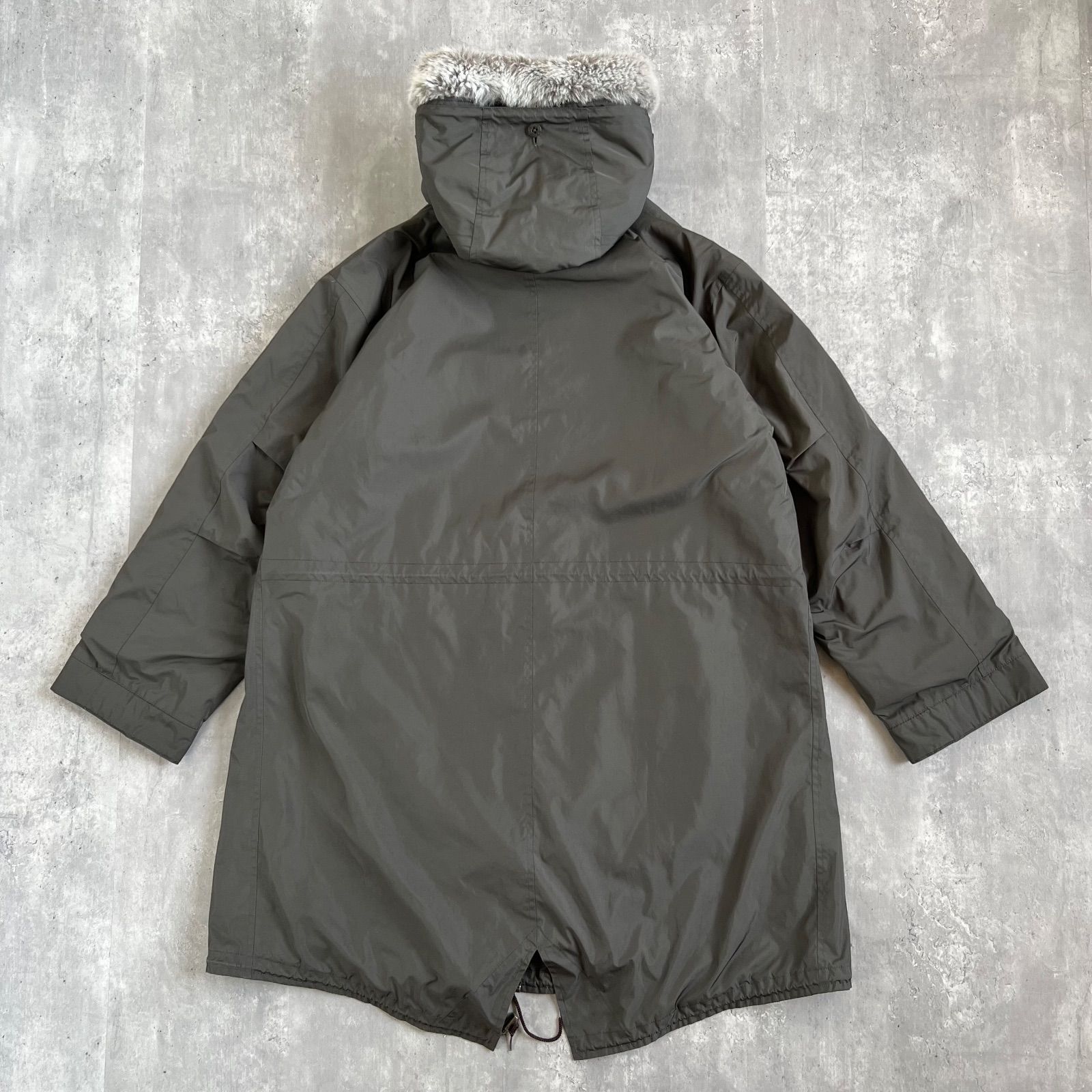 BURBERRY BLACK LABEL バーバリーブラックレーベル ファー＆ライナー着脱式 中綿入りモッズコート グレー系 Lサイズ KANDAIZUMI_COM