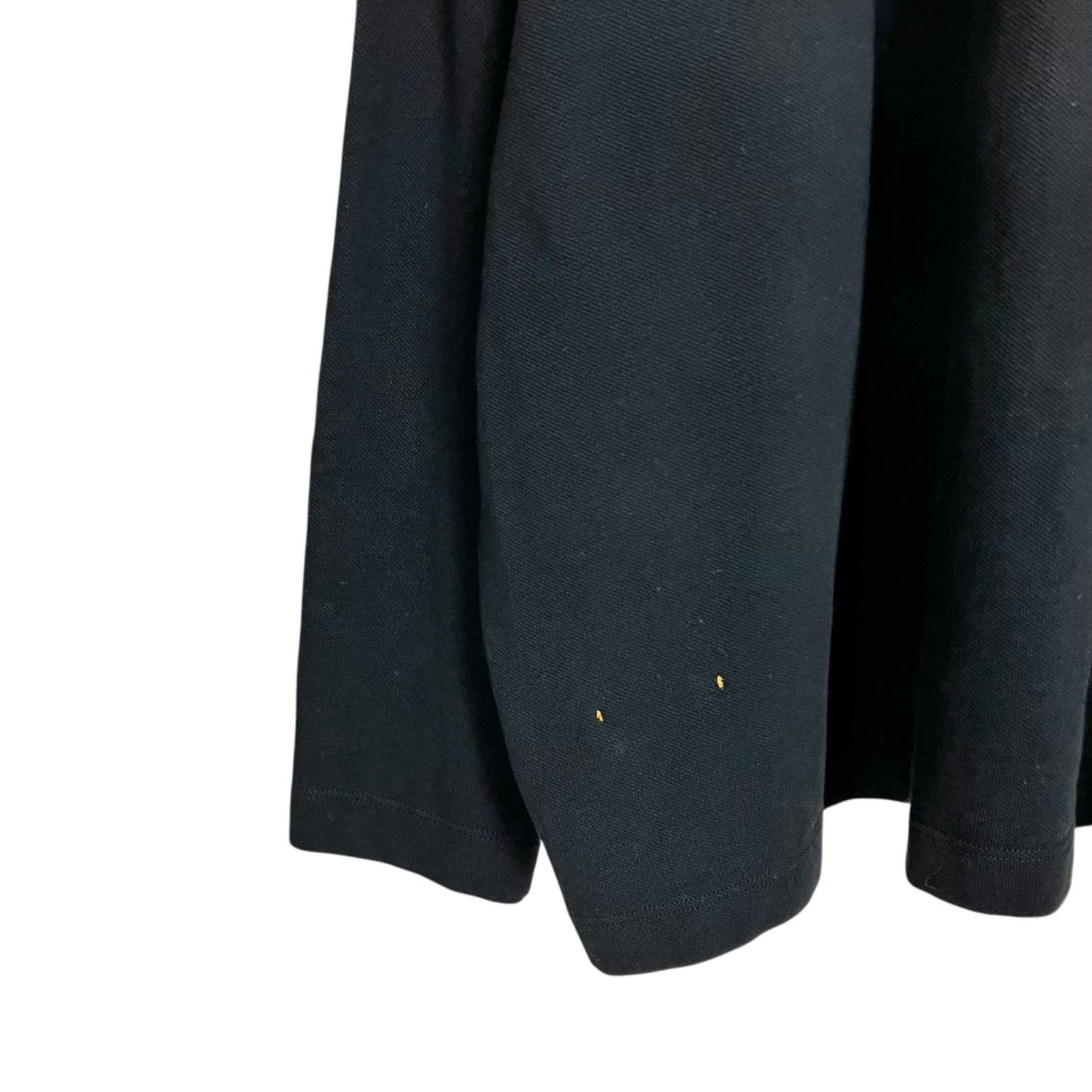  45 R カノコMポロシャツ ブラック 黒 長袖 刺繍 長袖 ポロシャツ