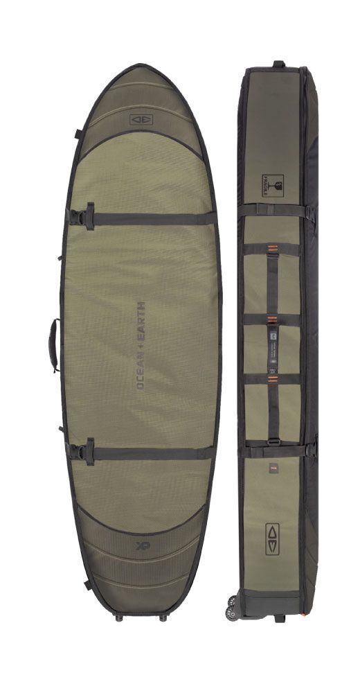 O-E HYPA FISH SHORT TRAVEL COVER WHEEL 6.8ft｜3本収納 オーシャンアンドアース トラベルケース 6 8 カーキ