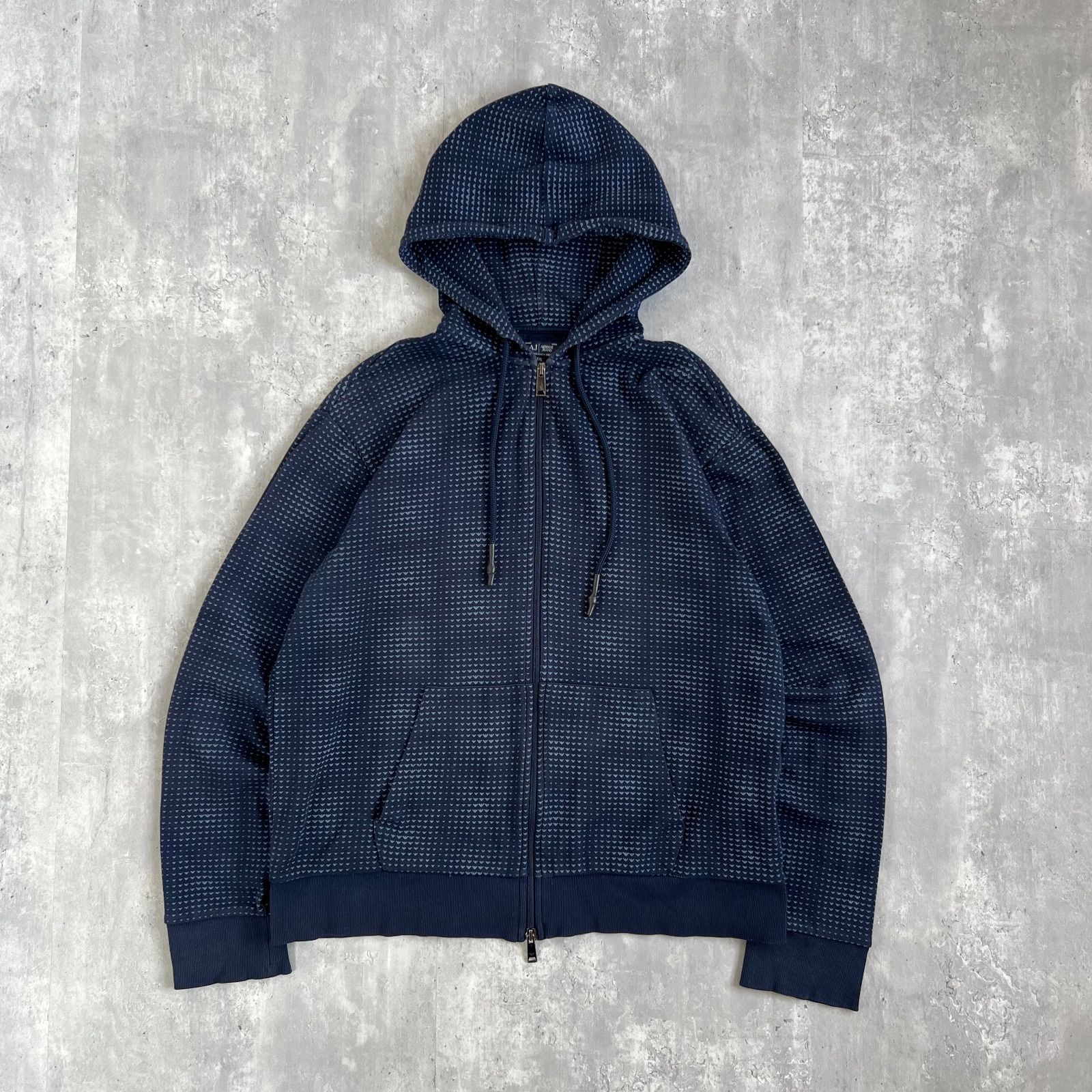 ARMANI JEANS(アルマーニジーンズ) 総ロゴパターン ダブルジップアップ 