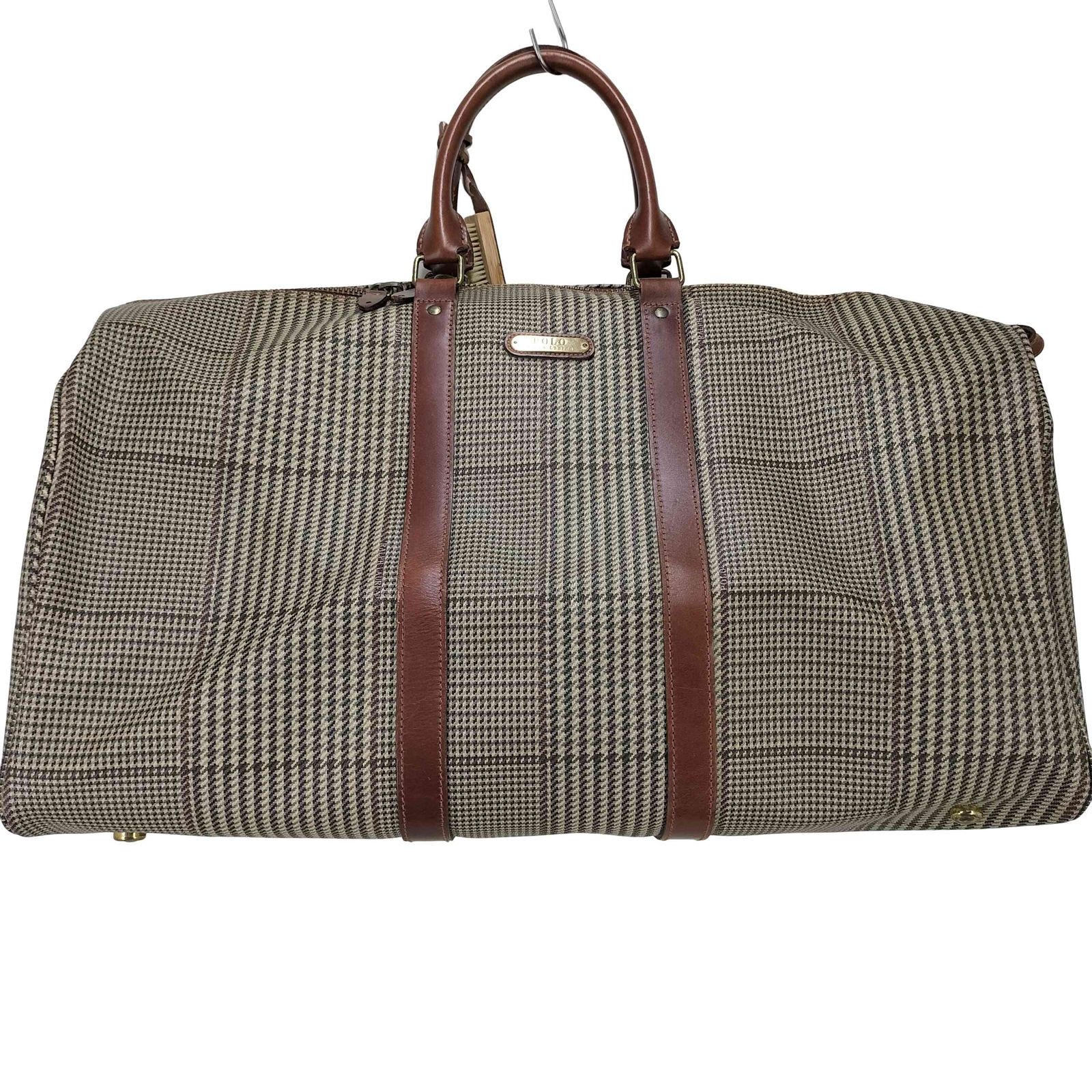 ポロラルフローレン POLO RALPH LAUREN チェック レザー 2wayボストンバッグ レディース 表記無