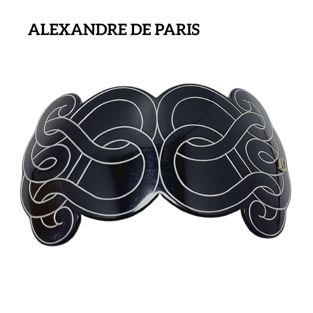 ALEXANDRE DE PARIS バレッタ 大ぶり ブラック