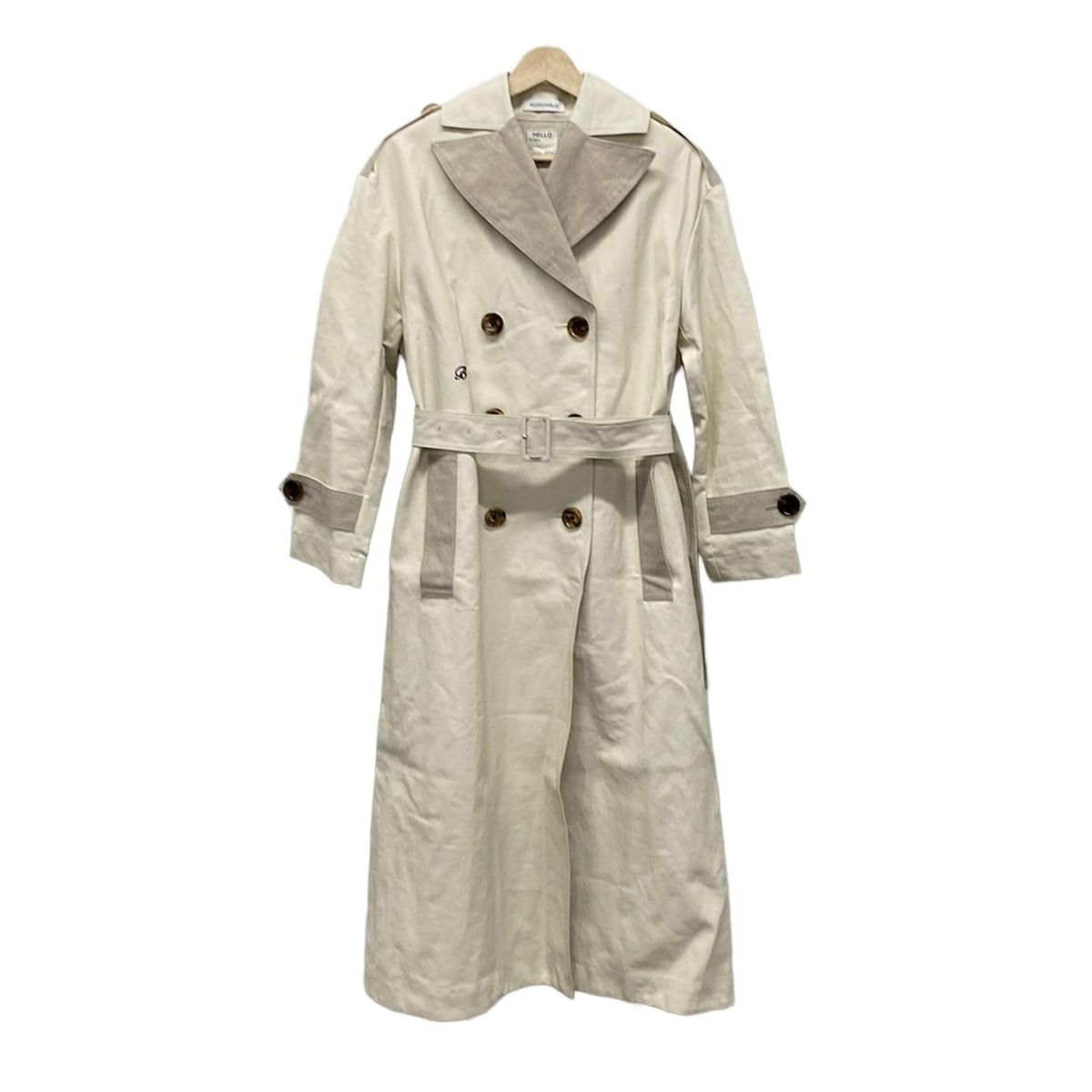 MADISON BLUE マディソンブルー トレンチコート サイズ01 - アイボリー×ライトグレー 長袖 春 秋