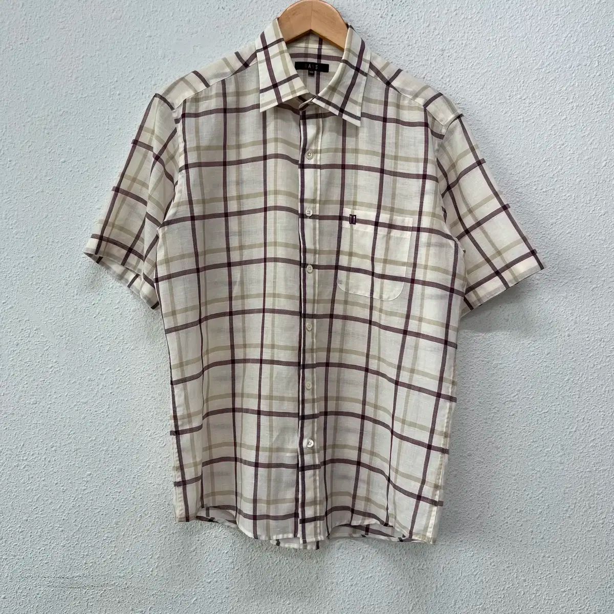 100 DAKS メンズ リネン 麻 半袖 シャツ N3004