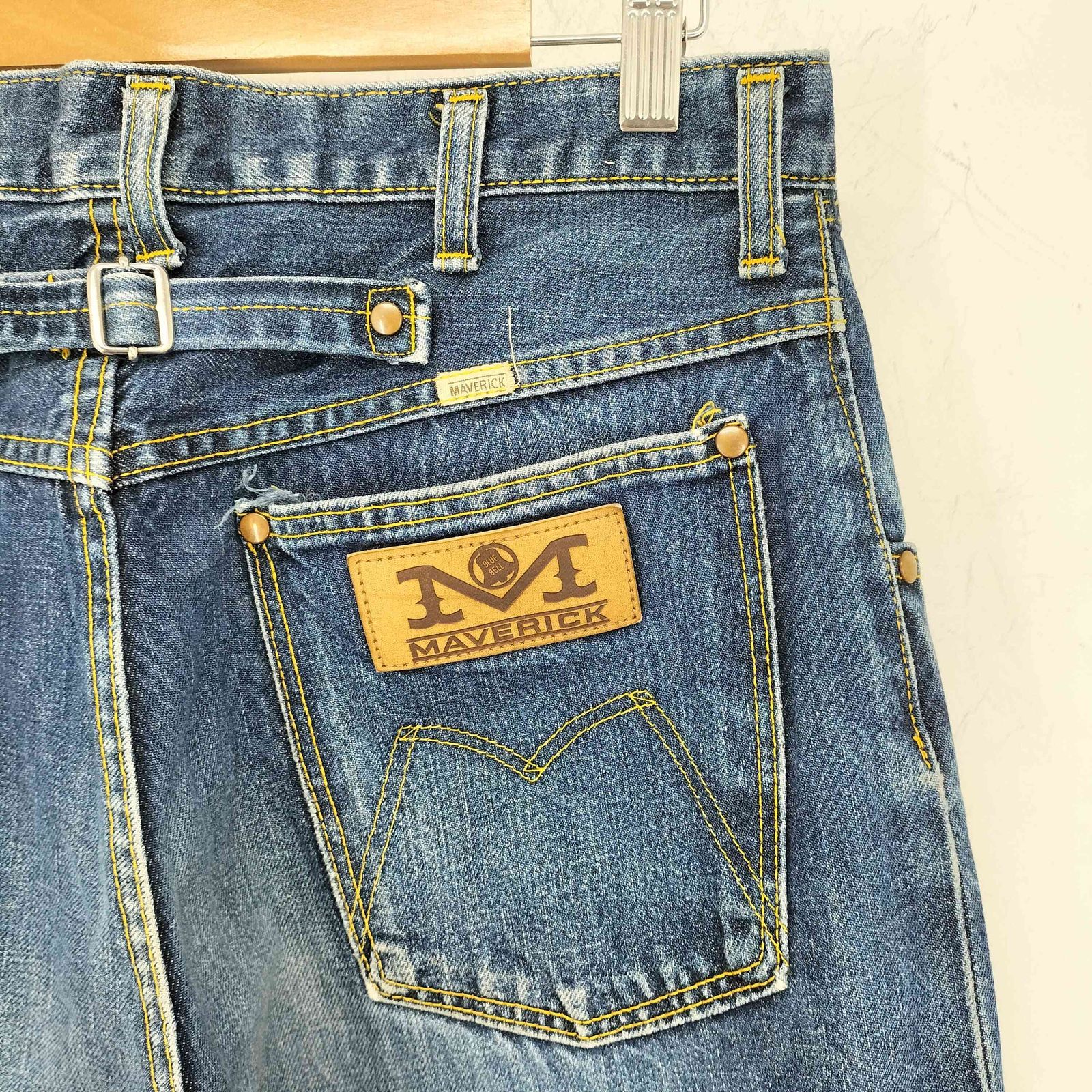 マーベリック MAVERICK 日本製 シンチバック ストレートデニムパンツ 