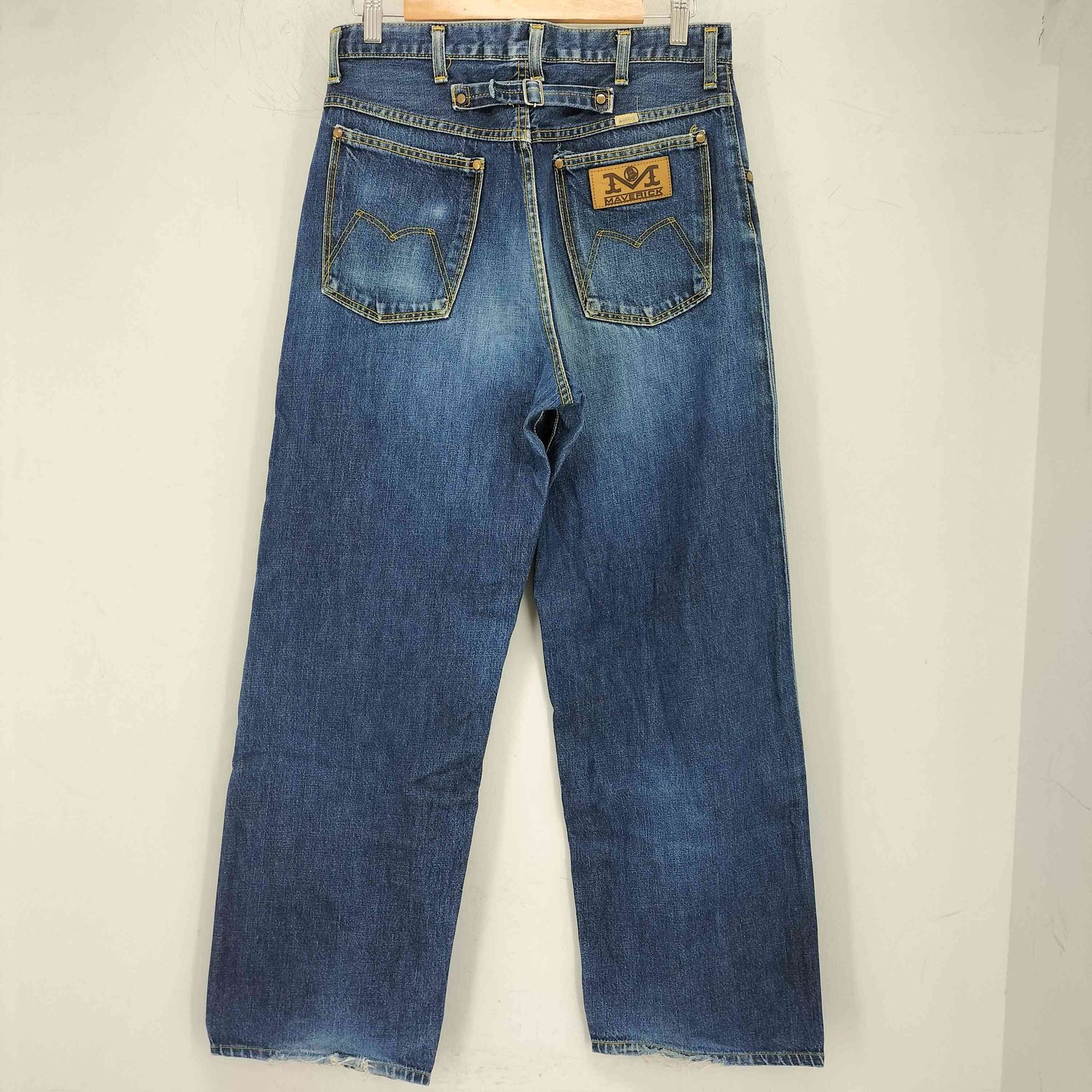 マーベリック MAVERICK 日本製 シンチバック ストレートデニムパンツ 