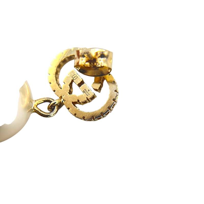 GUCCI グッチ インターロッキング GG パール ストーン付き ピアス TJ8 FORTGASGNV_COM_BR