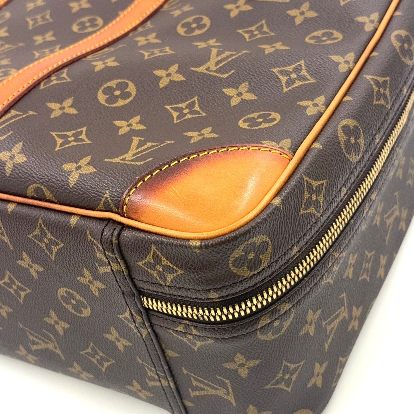 レザー×PVC ブラウン