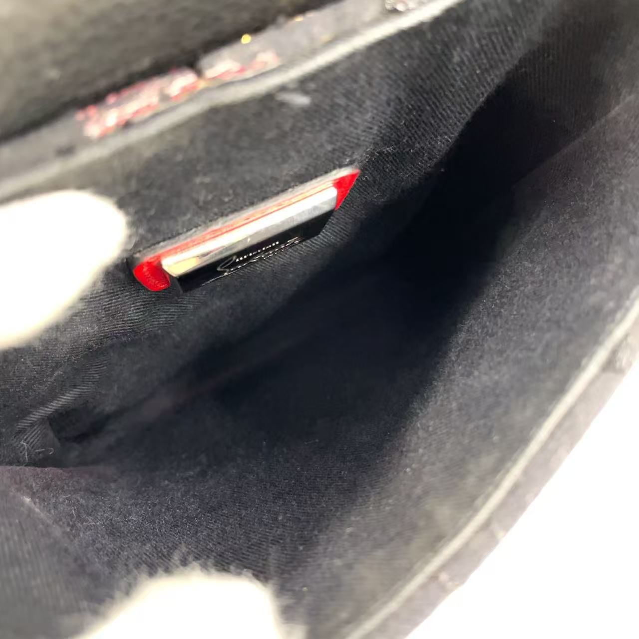 レザー ゴールド×ブラック×レッド