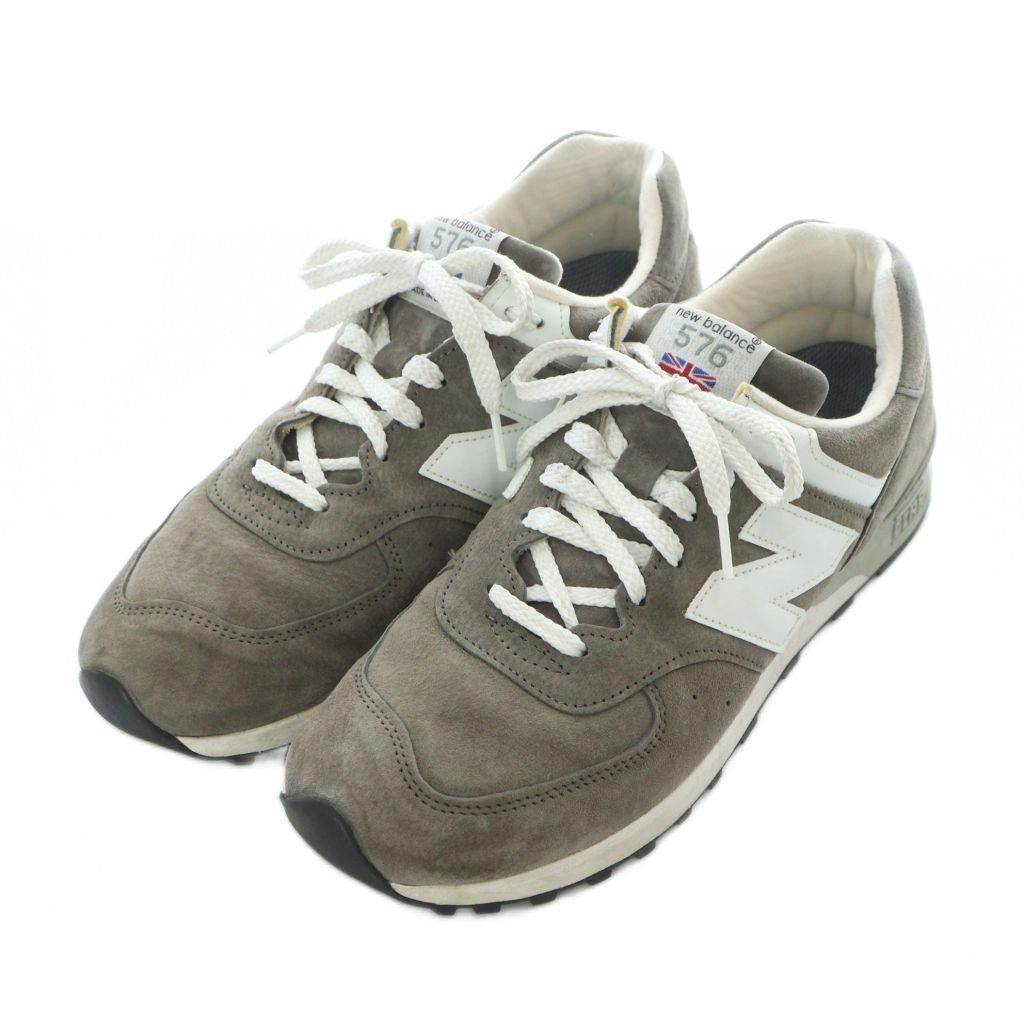 ニュー ンス BALANCE スニーカー スエードレザー 本革 UK 9 27.5 cm グレー M 576 GRS RI OS