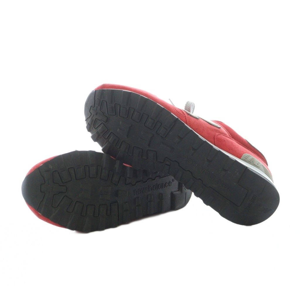 ニュー ンス BALANCE スニーカー スエード 27 cm 赤 レッド グレー RI OS