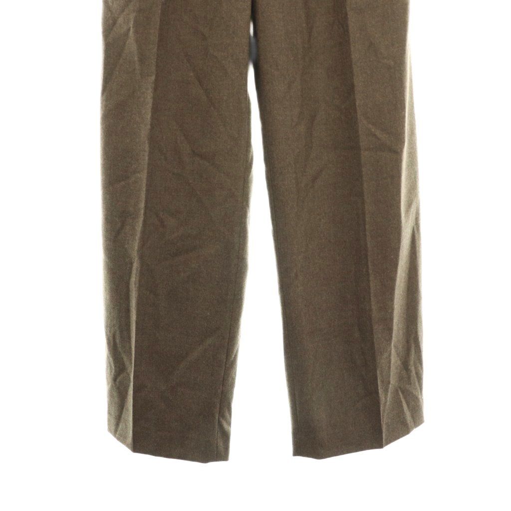 ニューナウ newnow Flano Pants ツータックパンツ ワイドパンツ M ブラウン DF OS DECORATOM_COM_BR