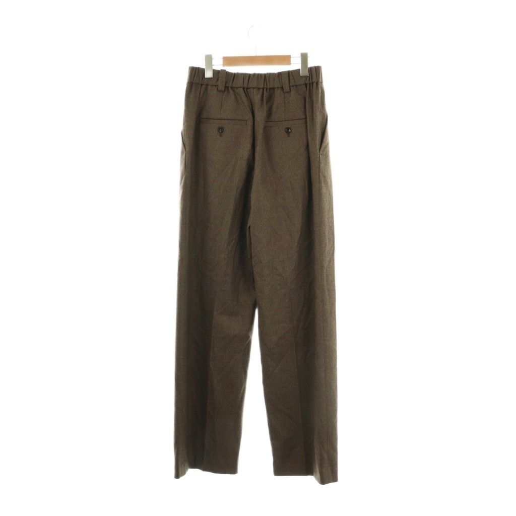 ニューナウ newnow Flano Pants ツータックパンツ ワイドパンツ M ブラウン DF OS