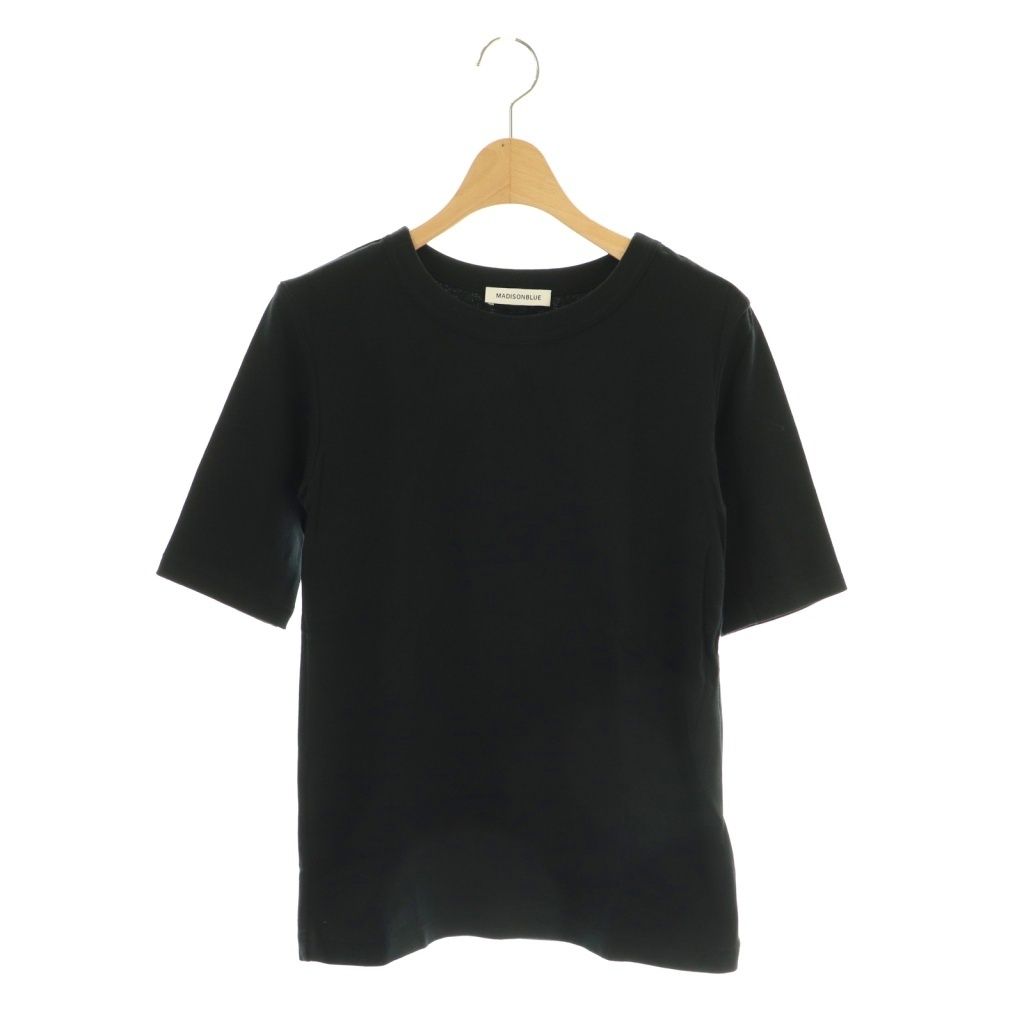 マディソンブルー MADISONBLUE 24SS CREW NECK H S TEE Tシャツ カットソー 半袖 1 ブラック DF OS