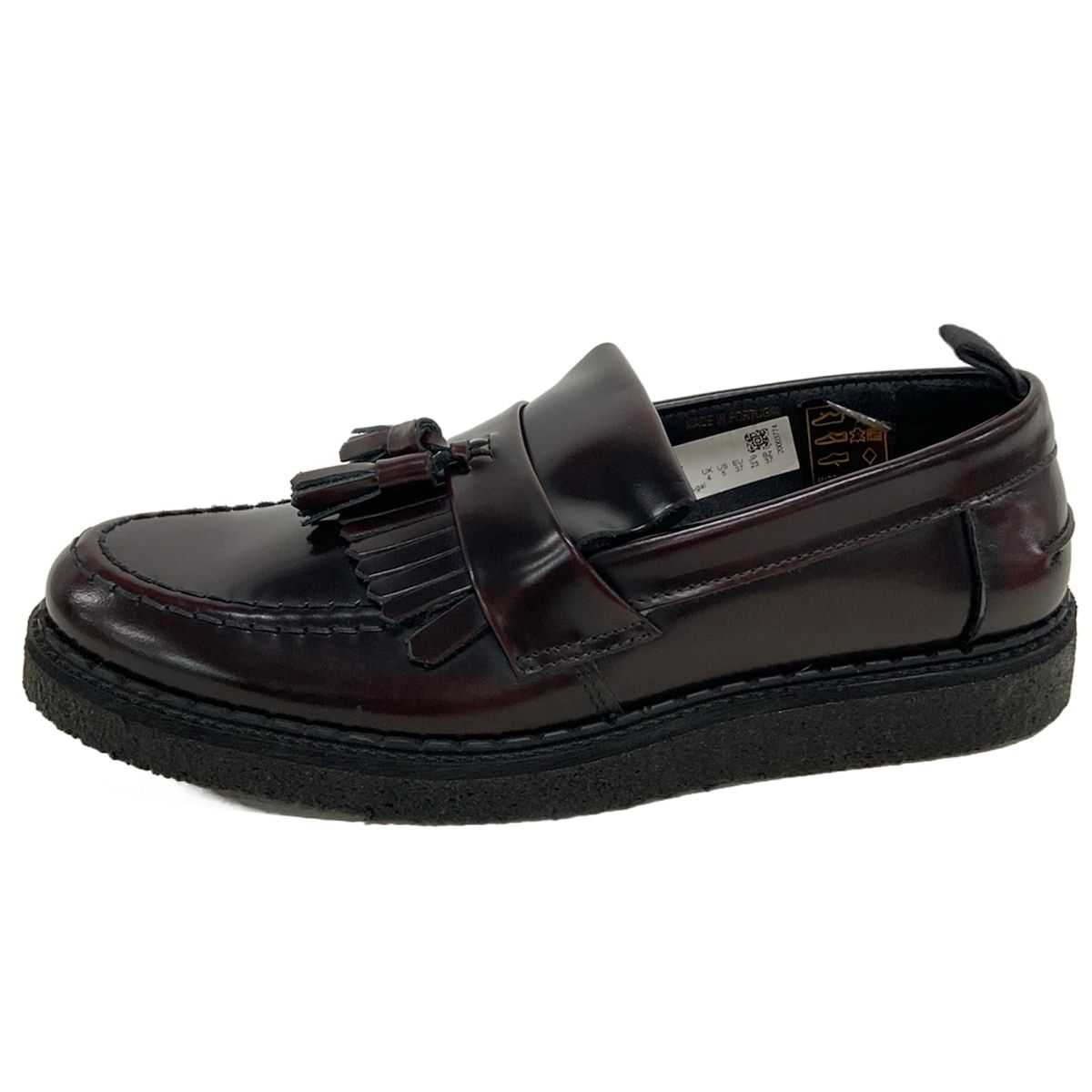 FRED PERRY フレッドペリー ローファー JP 23 レディース - ダークブラウン ジョージコックスコラボ タッセル フリンジ レザー