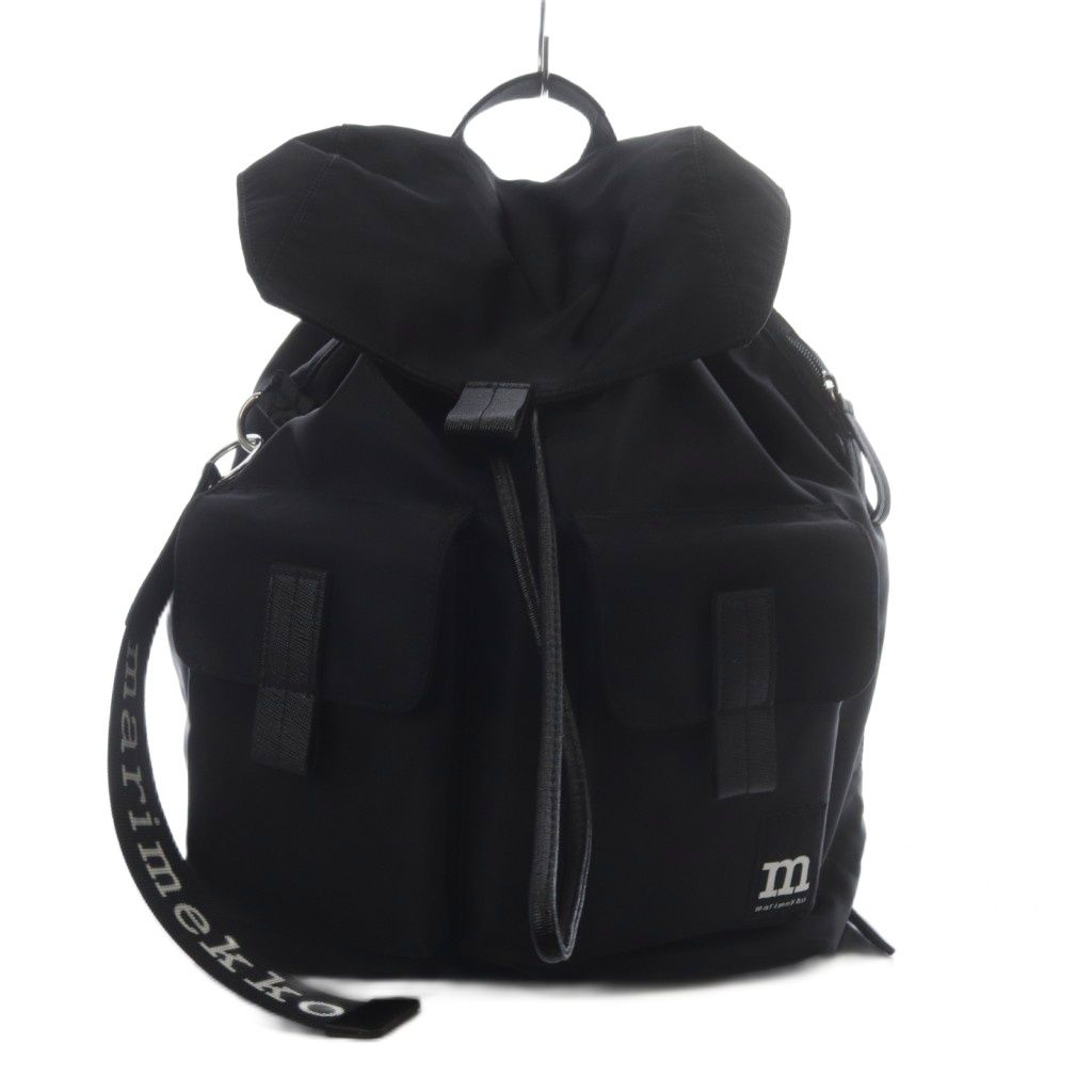 マリメッコ marimekko EVERYTHINGBAVKPACK LSOLID リュックバックパック バッグ リュックサック ブラック YO23