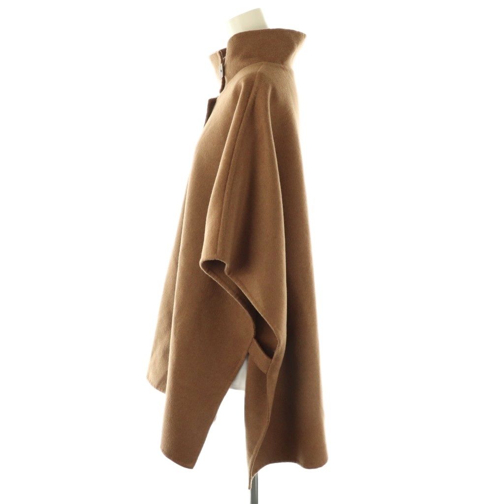 FABIANA FILIPPI ファビアナフィリッピ ウール カシミヤ混 リバージャケット ジレ ケープ ポンチョ アウター 36 ブラウン CX OS SH GULLKHAN_COM