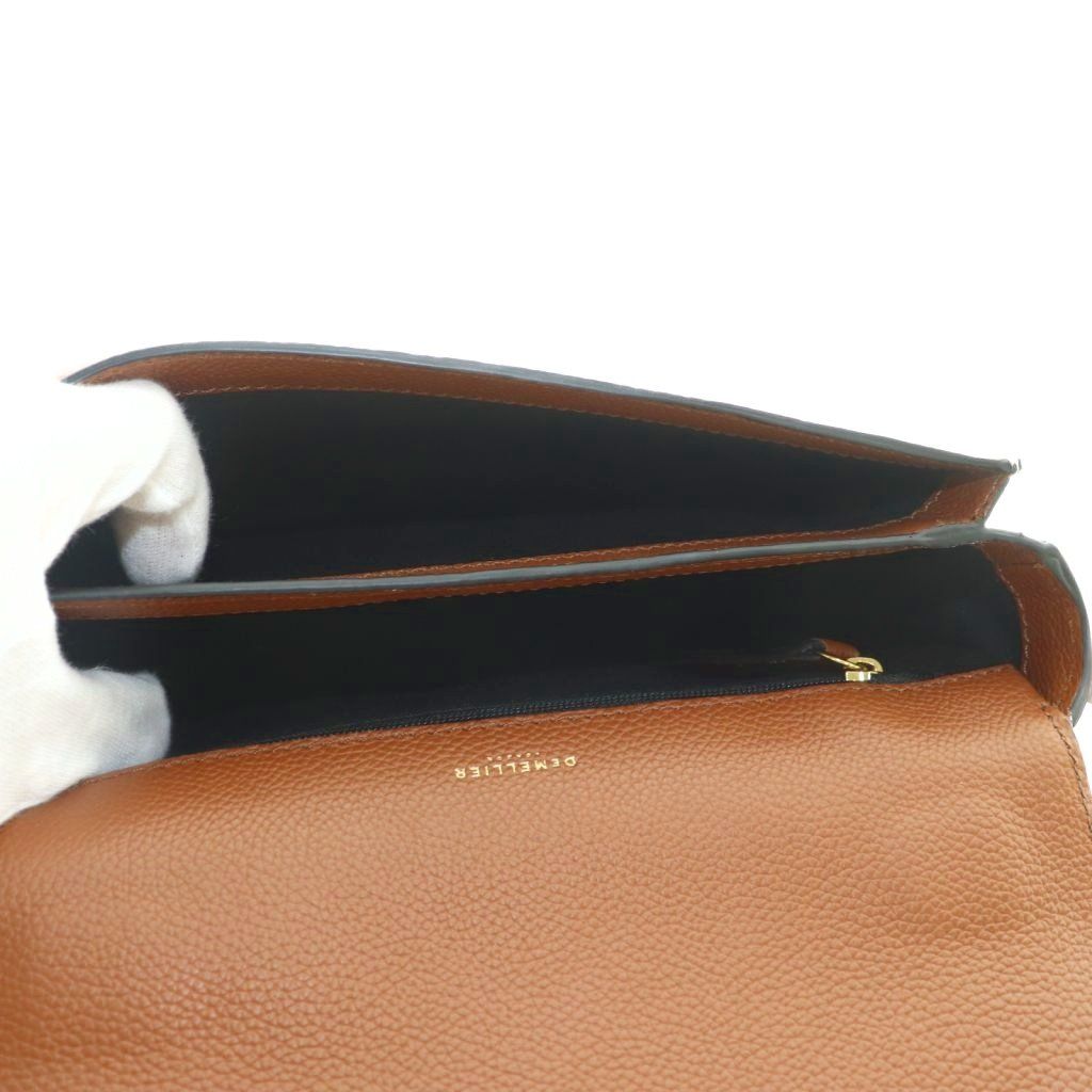 デメリエー DEMELLIER vancouver ショルダーバッグ レザー フラップ ブラウン MI OS DECORATOM_COM_BR