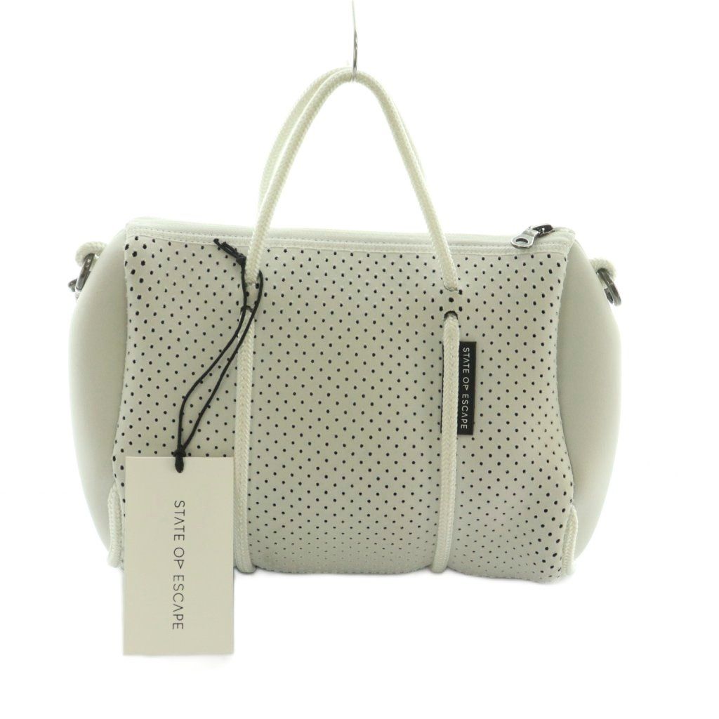 ステイトオブエスケープ STATE OF ESCAPE Prequel S 2WAY ハンドバッグ ショルダーバッグ パンチング ホワイト 白 MI OS