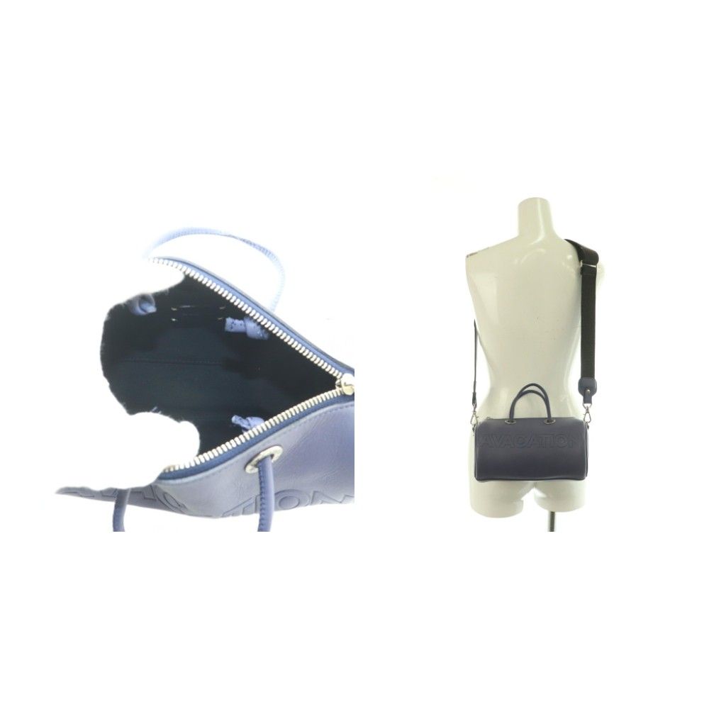 A VACATION アヴァケーション DRUM MINI 2WAY ハンドバッグ ショルダーバッグ ロゴ型押し パープル MI OS DECORATOM_COM_BR