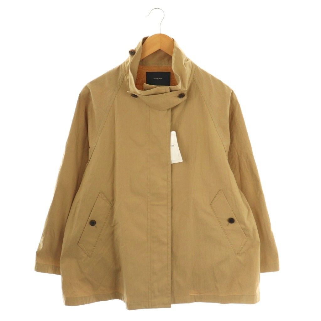 フレームワーク Framework 25SS 撥水テントラインコート スプリングコート 36 キャメル DF OS