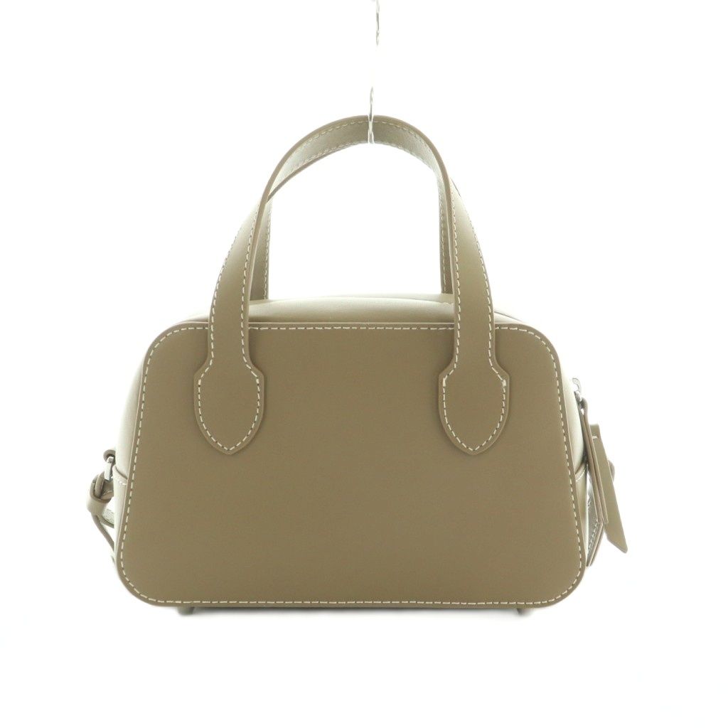 OHGA オーガ 2WAY ミニボストンバッグ ハンドバッグ ショルダーバッグ グレージュ MI OS