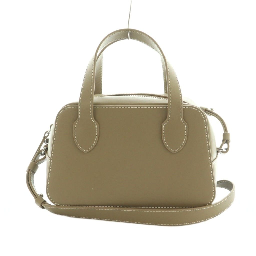 OHGA オーガ 2WAY ミニボストンバッグ ハンドバッグ ショルダーバッグ グレージュ MI OS
