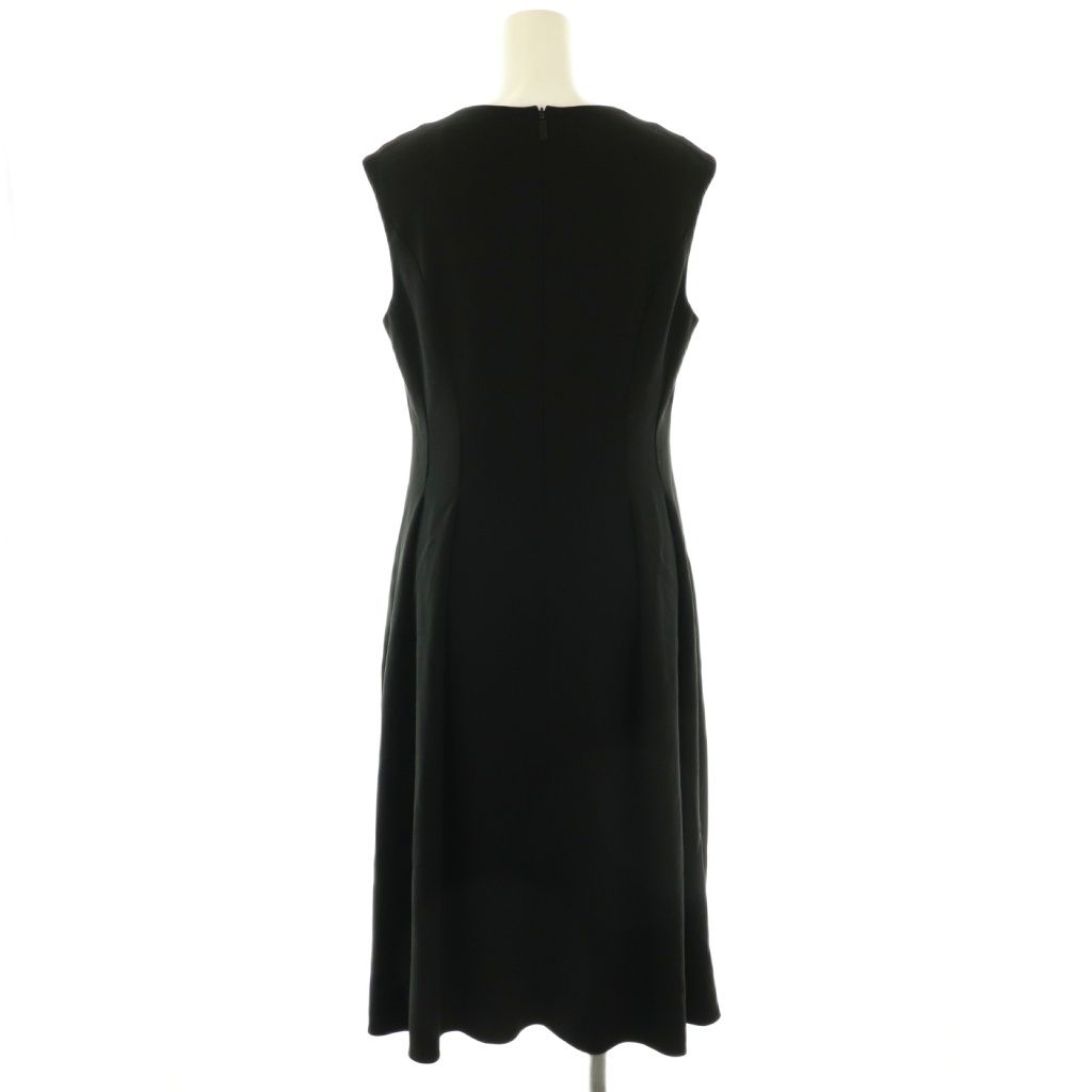 ルネ Rene 23年 スクエアネック ワンピース ひざ丈 ミディ丈 36 ブラック 5336110 DF OS