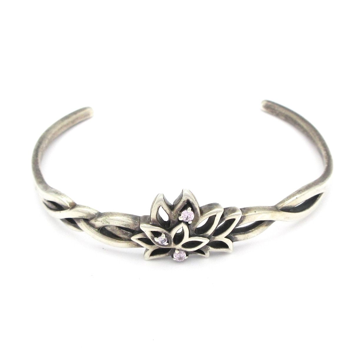 konron コンロン バングル - シルバー×ピンク