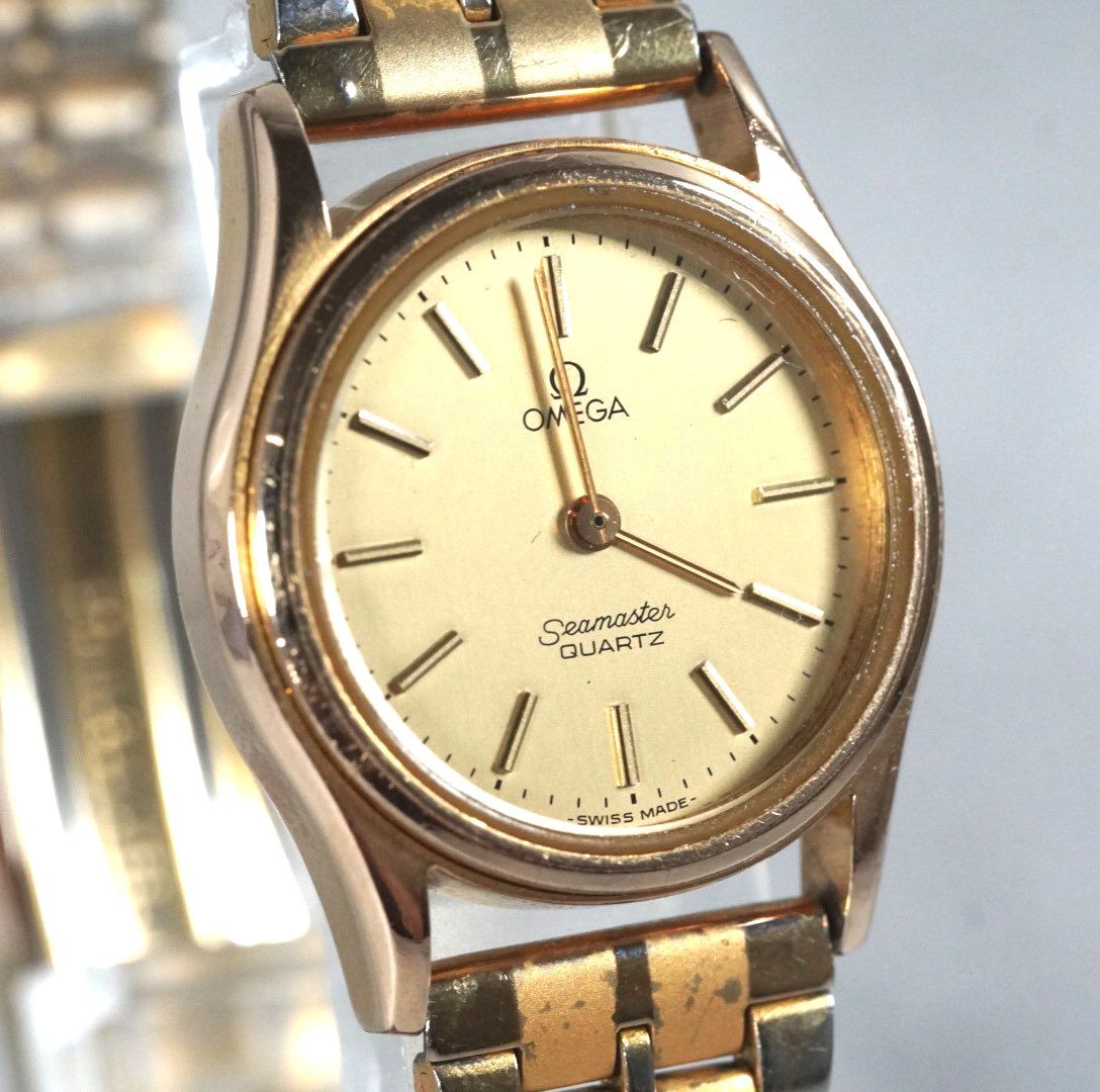 新品電池交換済】オメガ OMEGA シーマスター Seamaster クォーツ