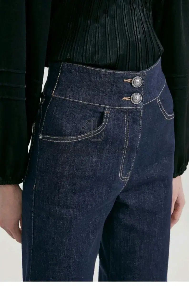 ハンサムタイム ワイドフィット デニムパンツ