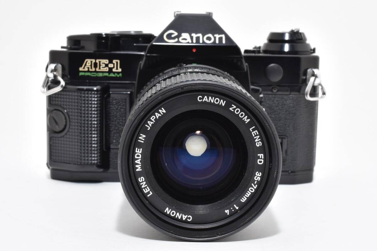 キヤノン Canon AE 1 PROGRAM ブラック ボディ FD 35 70 mm F 4 T 2＃4774