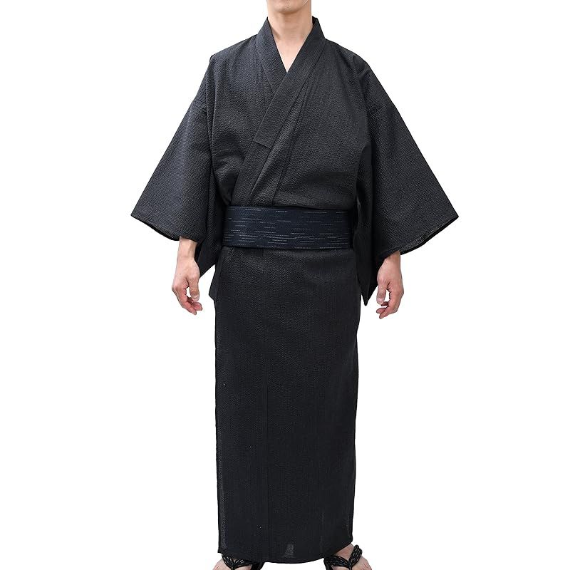 メンズ浴衣しじら織り 2点セット