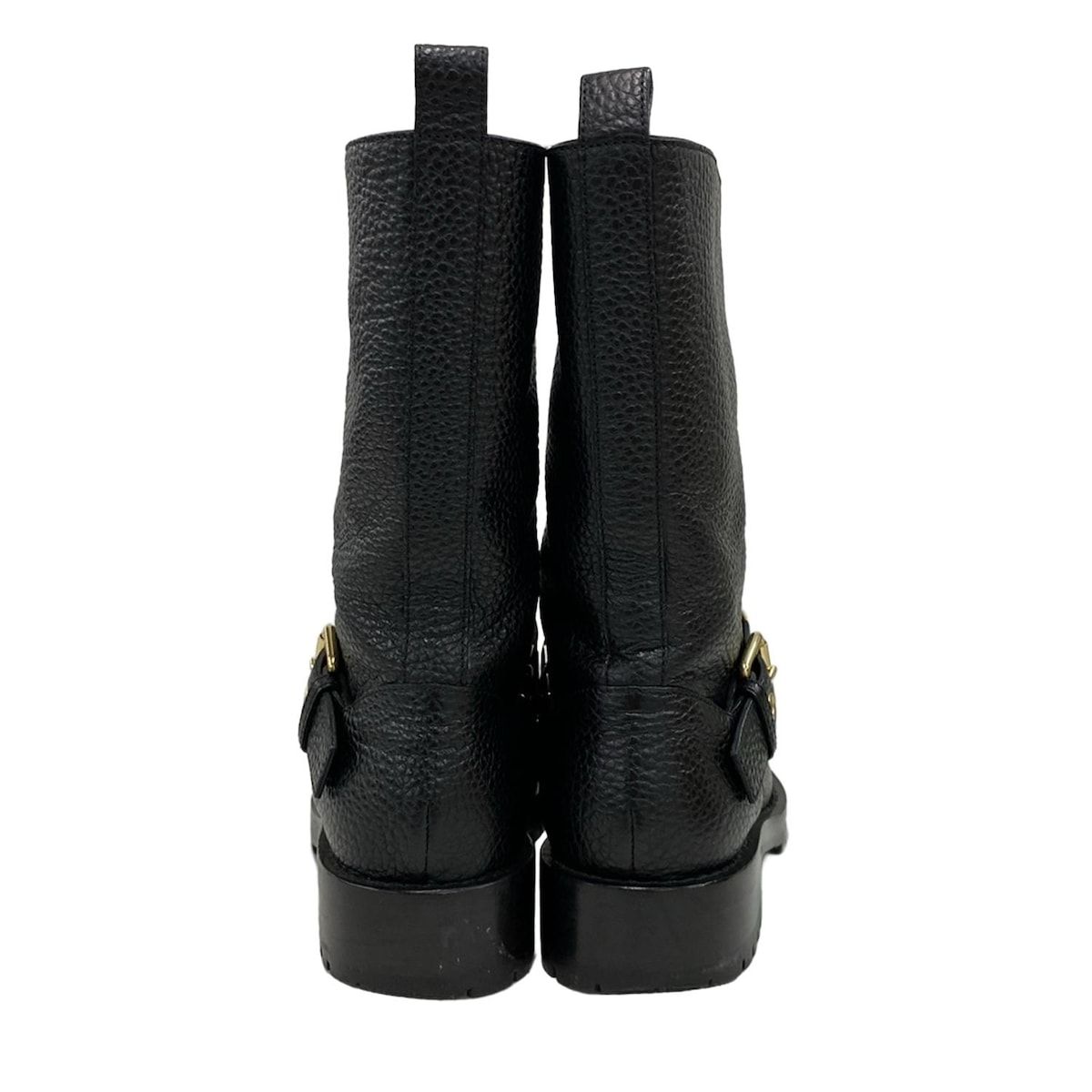  LOUIS VUITTON ルイヴィトン ブーツ 36 レディース - 黒×ゴールド×シルバー モノグラムフラワー エンジニアブーツ レザー その他 ブーツ