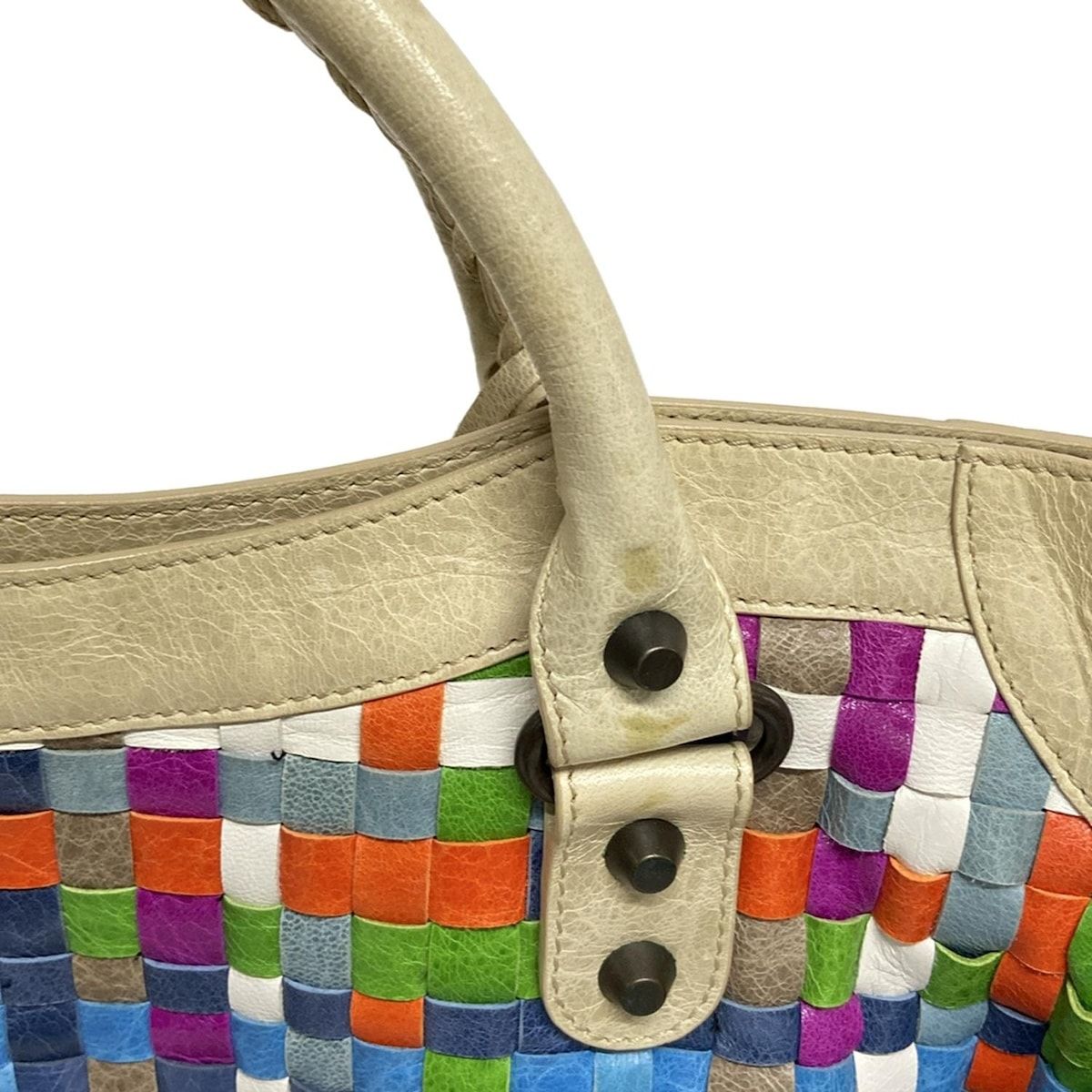 115748 アイボリー×ブルー×マルチ