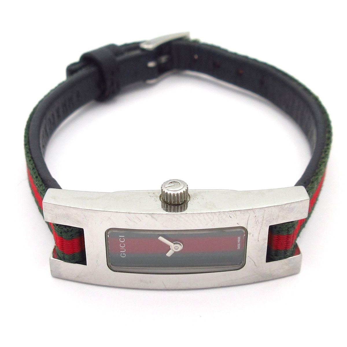 GUCCI グッチ 腕時計 - 3900L レディース グリーン×レッド