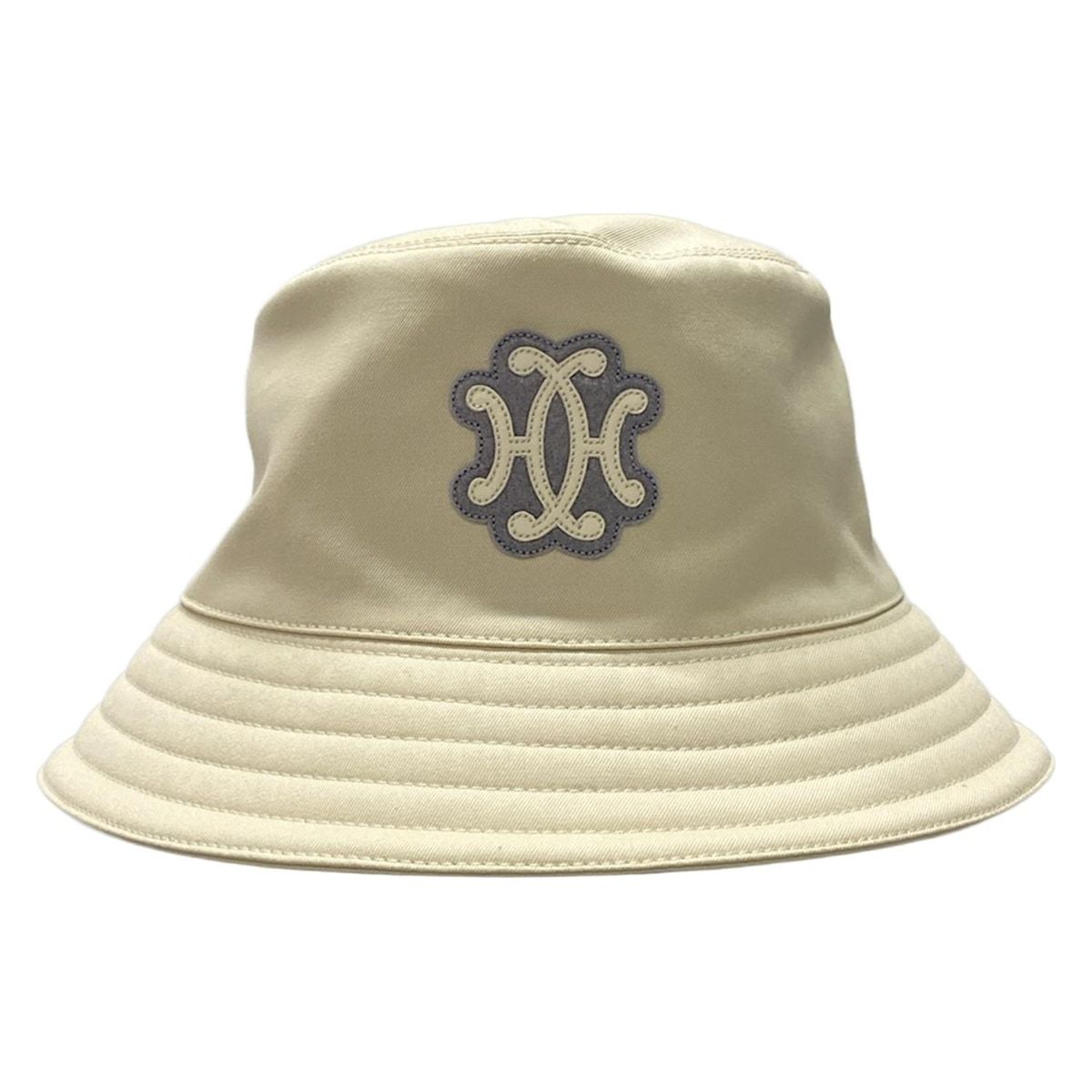 HERMES エルメス ハット 59 ハーパー エクスリブリス アイボリー コットン