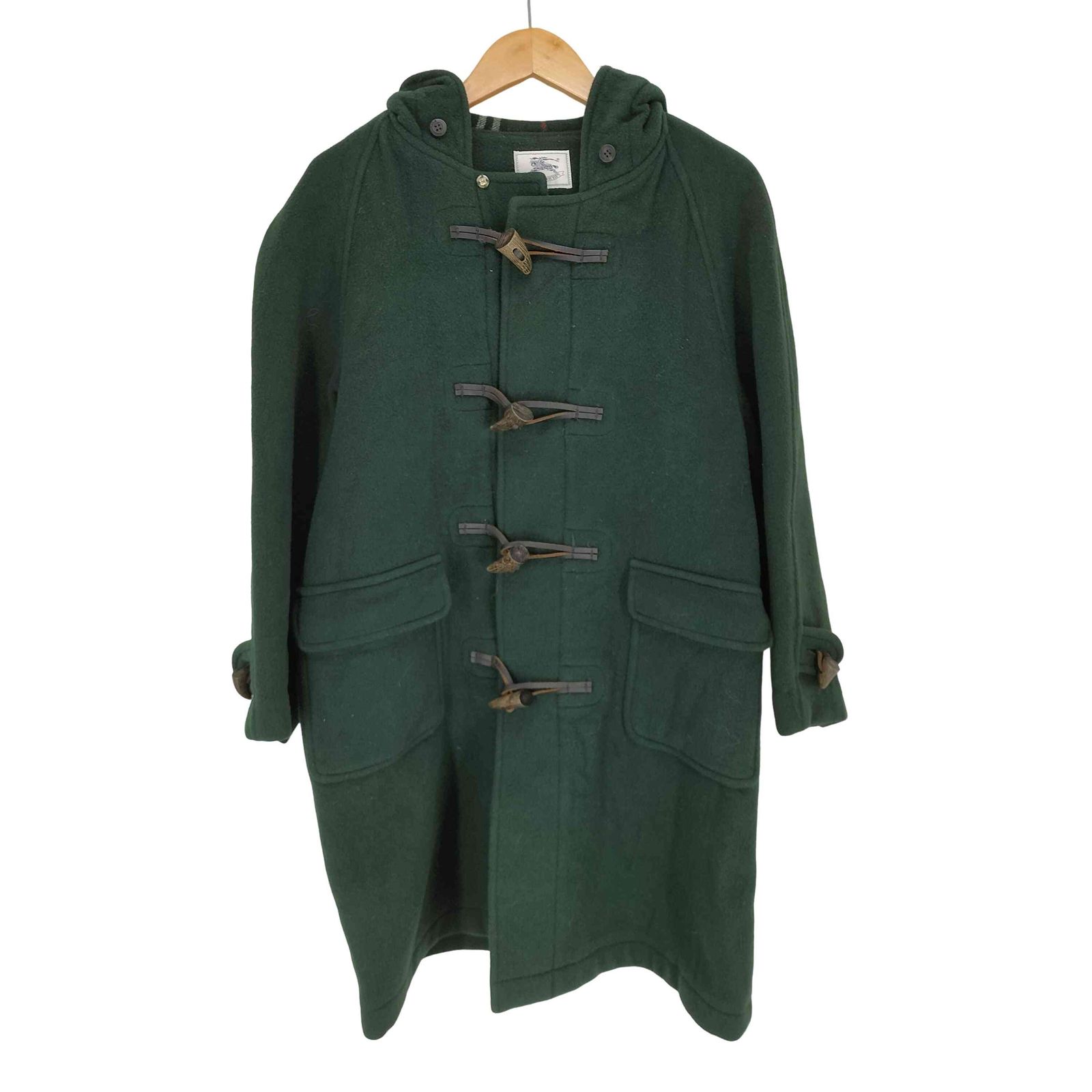 バーバリーズ BURBERRYS チェック柄切替ダッフルコート レディース 表記無