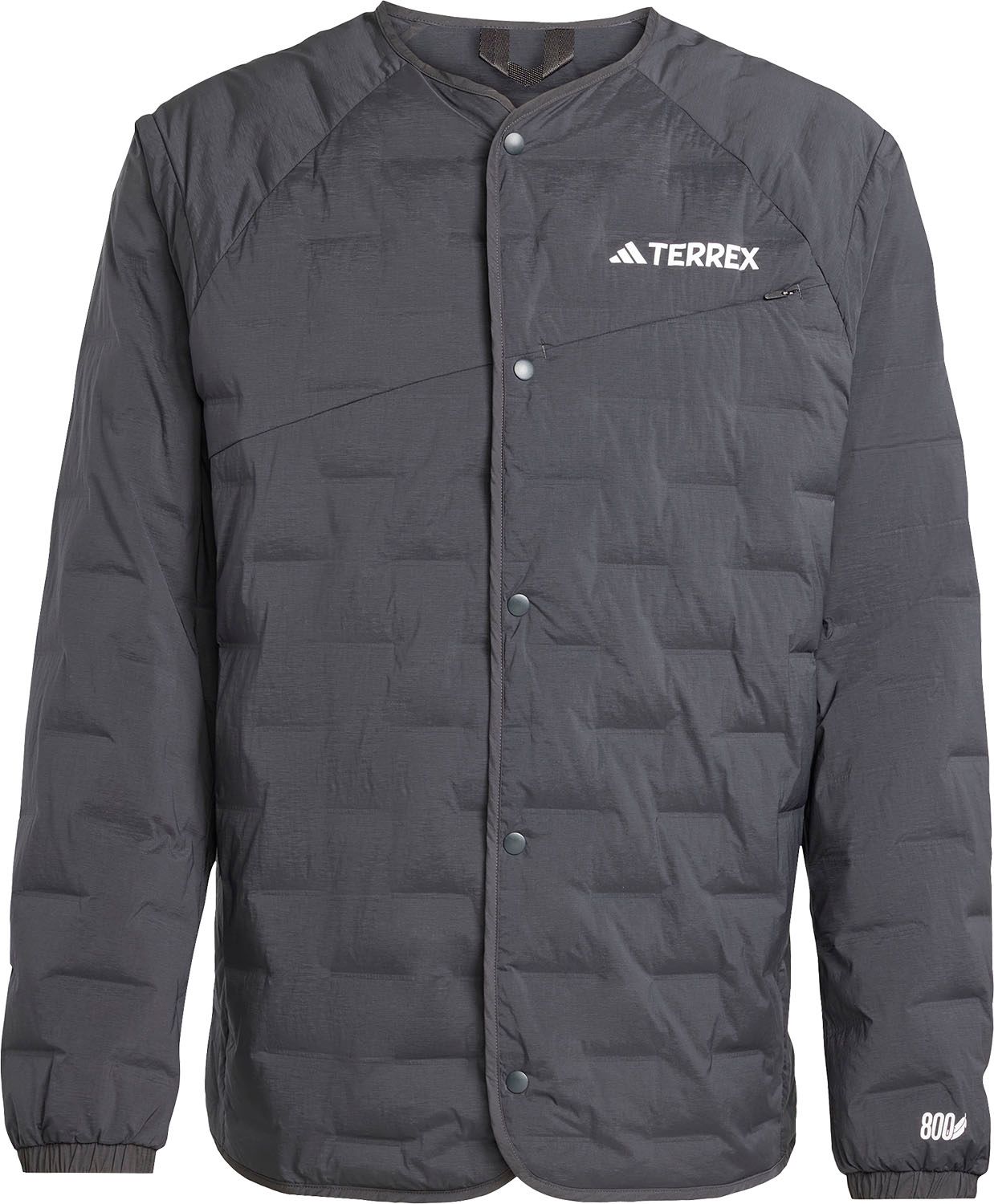 アディダス adidas アウトドア Xperior 軽量 グースダウン ジャケット 上着 ジャンパー アウター ミドルレイヤー 軽量 暖かい 保温 防水性 透湿性 ルーズフィット スナップボタン SU199 JV8731 カーボン