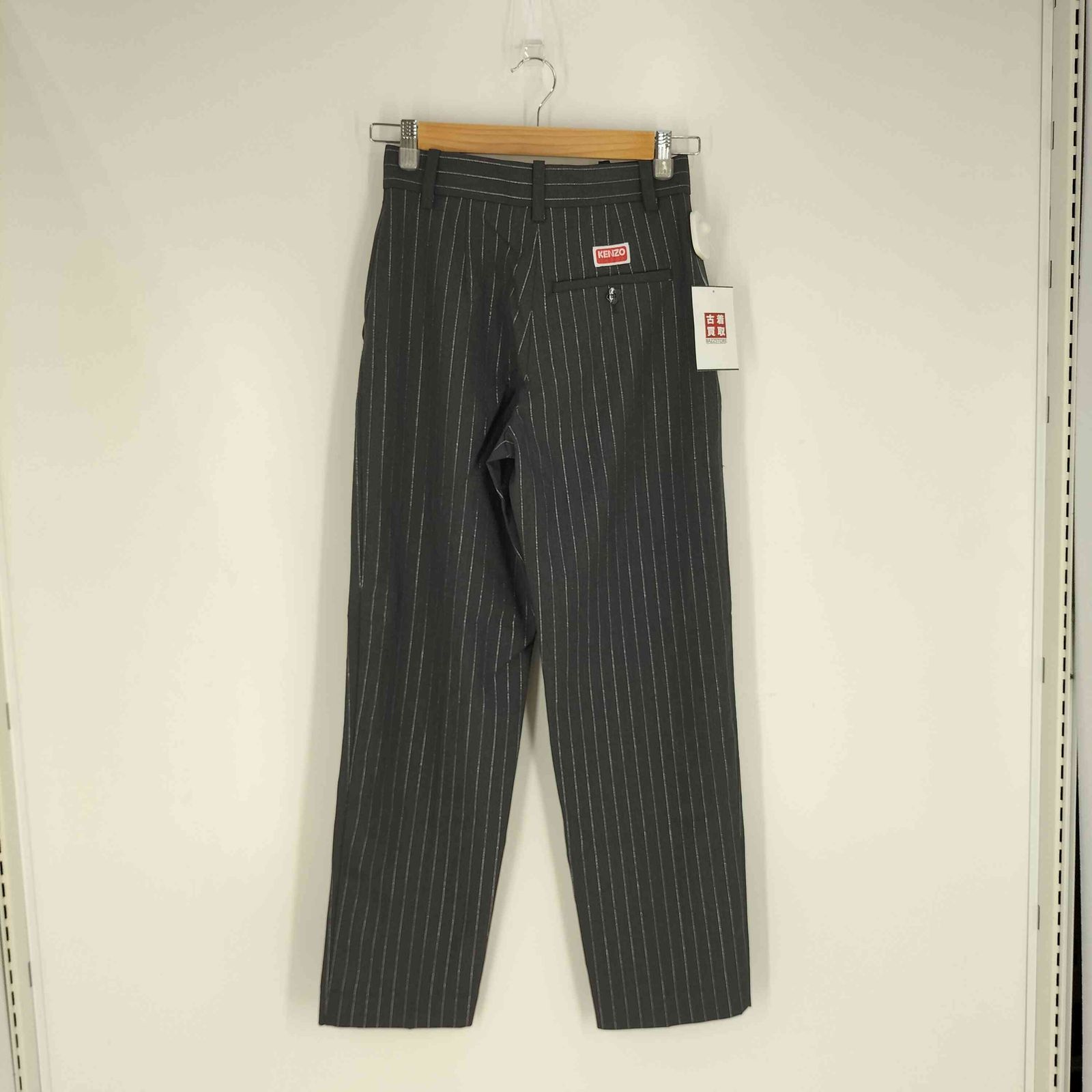 ケンゾーパリス KENZO PARIS ウール混 ストライプ柄 ストレートスラックス レディース JPN 34