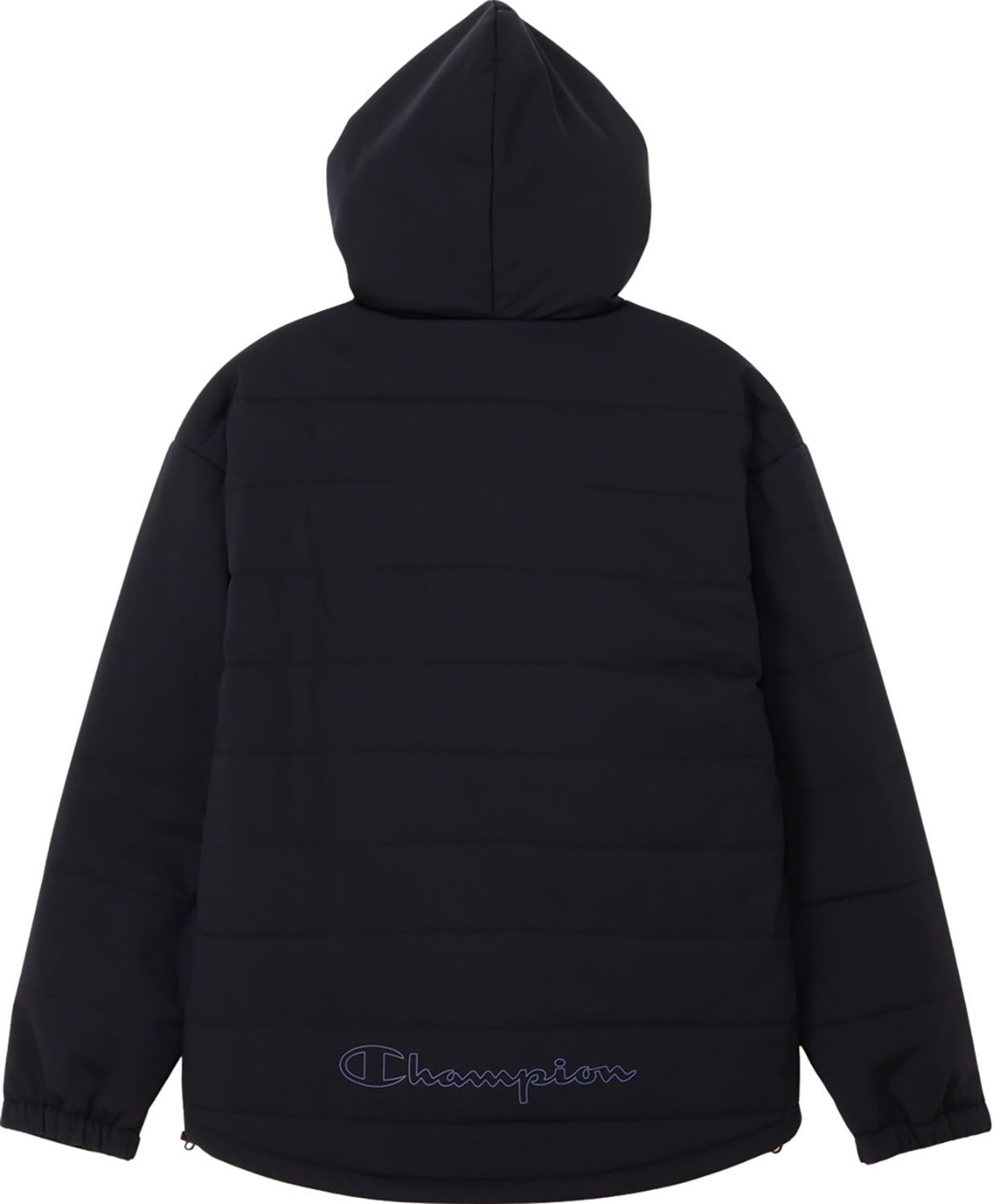 チャンピオン Champion HOODED ZIP JACKET メンズ ジャケット ウィンドブレーカー 撥水 ストレッチ 軽量 保温 通気性 耐水性 リラックスフィット 防風 防水 C3CS610 090 ブラック LLC-HASEGAWATOSO_COM