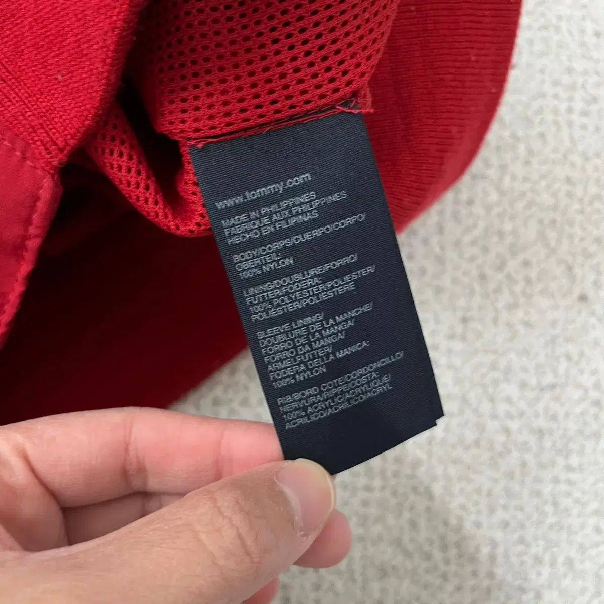 M Tommy Hilfiger トミーヒルフィガー ユニセックス ブルゾン ウィンドブレーカー ジャケット レッド N3861 KANDAIZUMI_COM