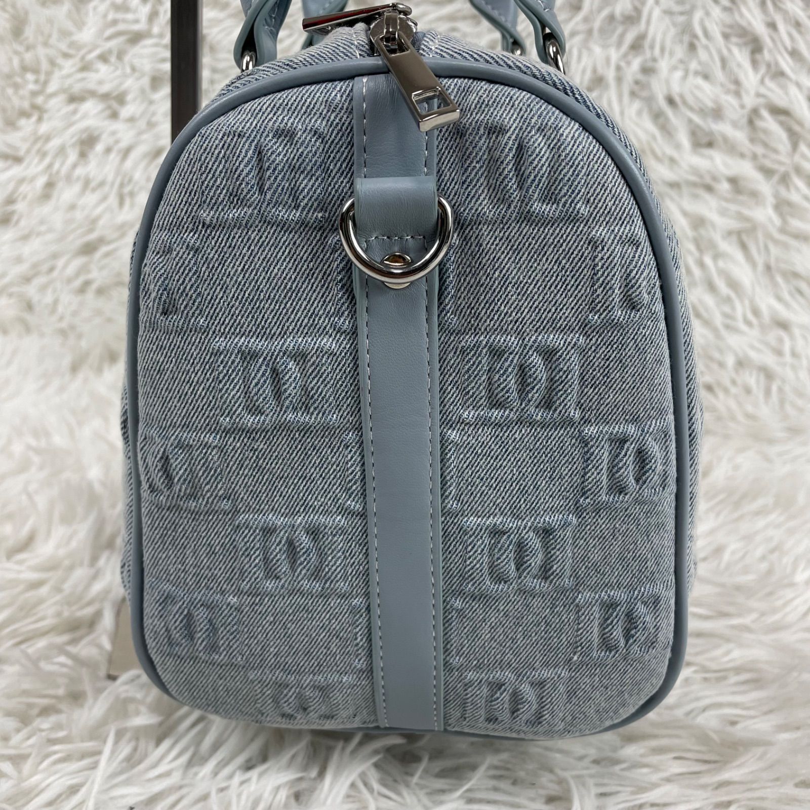 Darich ダーリッチ エンボスロゴ デニムボストンバッグ ハンドバッグ